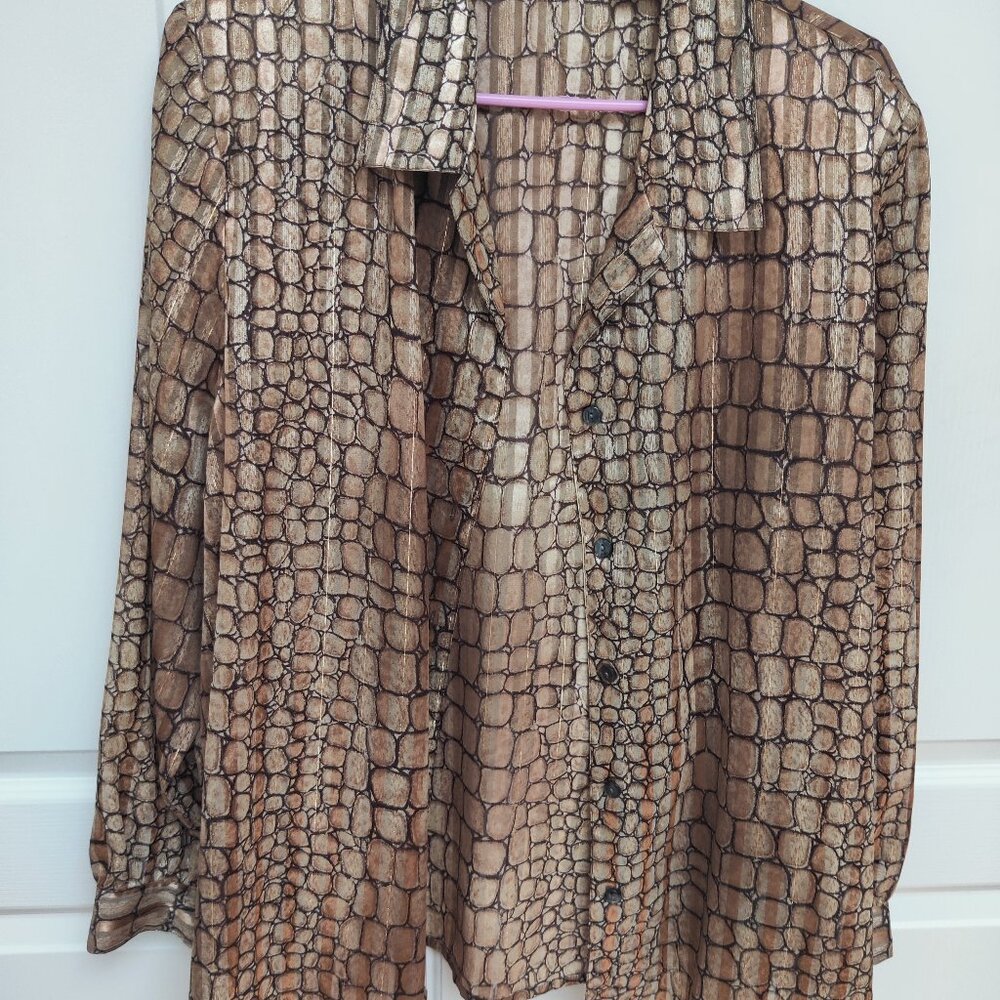 Luxurious Print Blouse Size 18